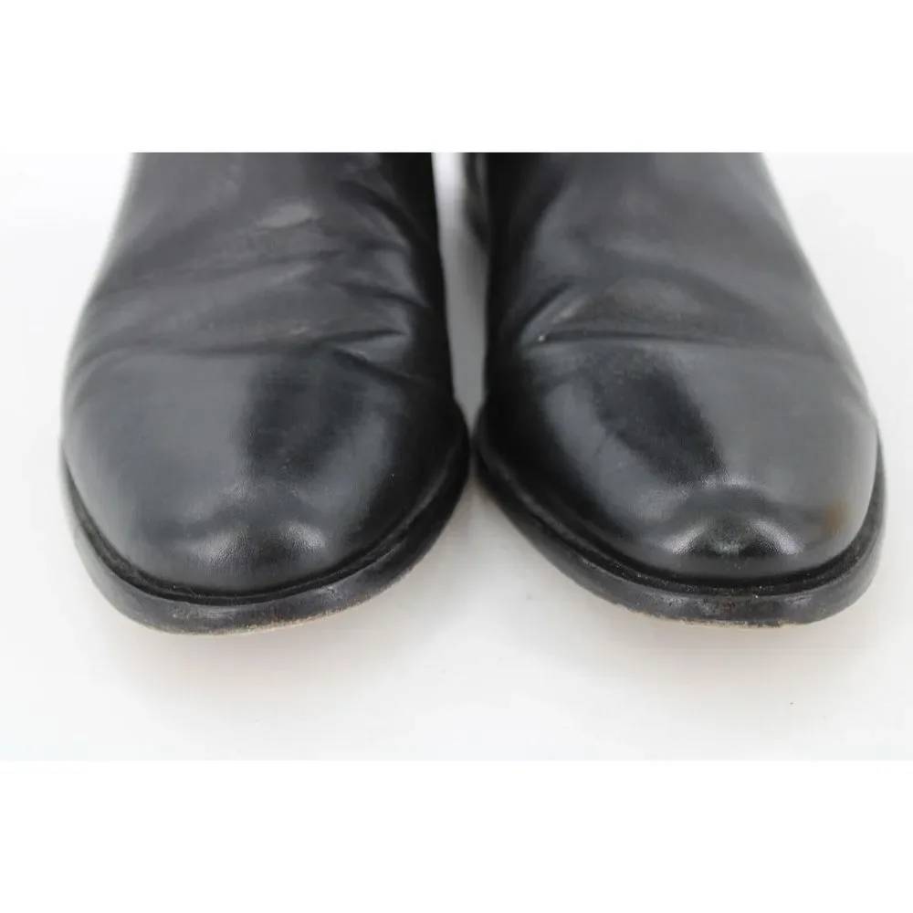 Black Women's Tall Leather Riding Boots